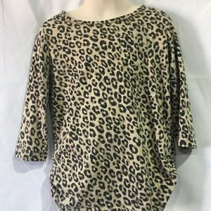 Girls cheetah print shirt medium 7/8